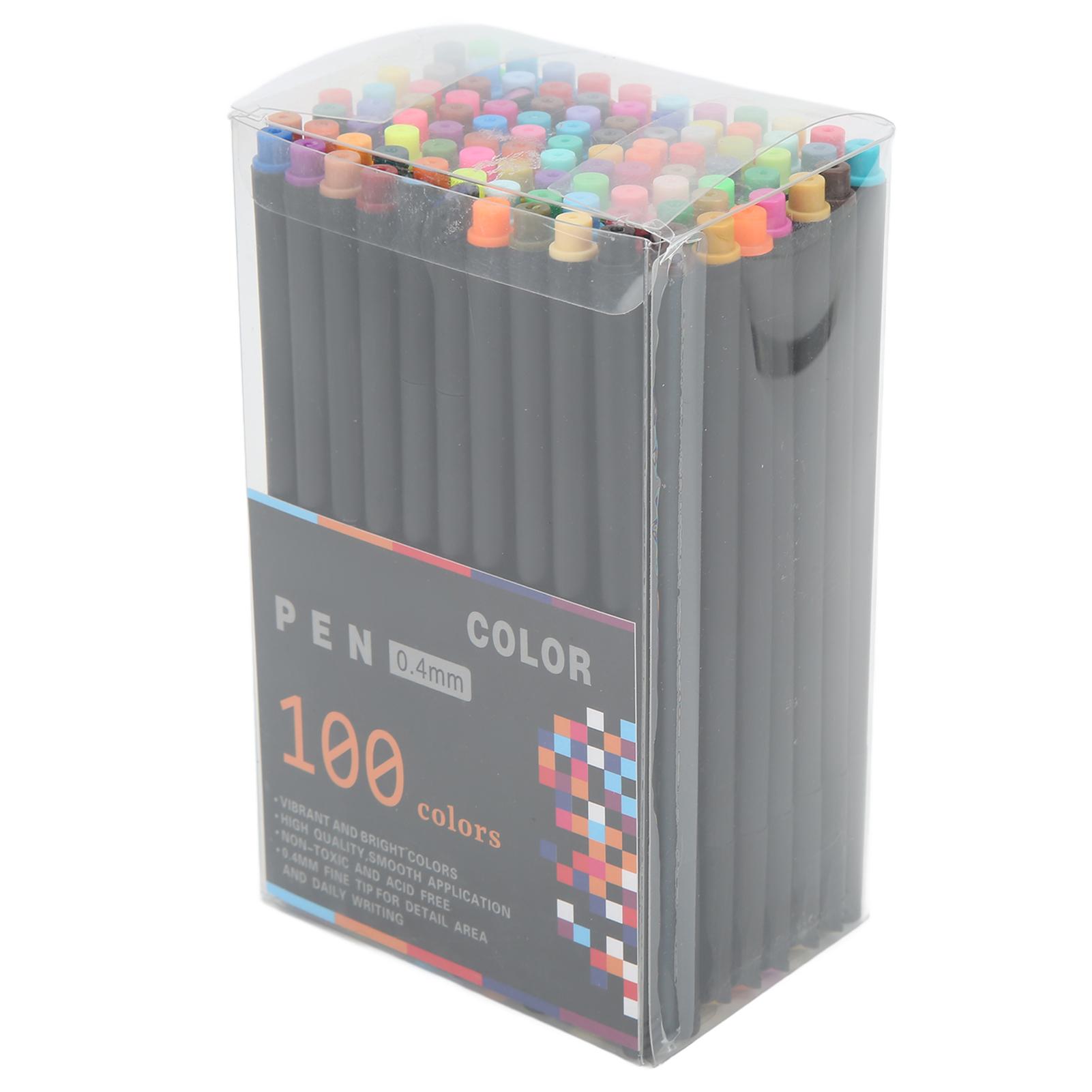 

Ручки с тонким наконечником 100 цветов, быстросохнущие глянцевые чернила, выход иглы 0,4 мм, минимизирует просачивание тонкой подводки