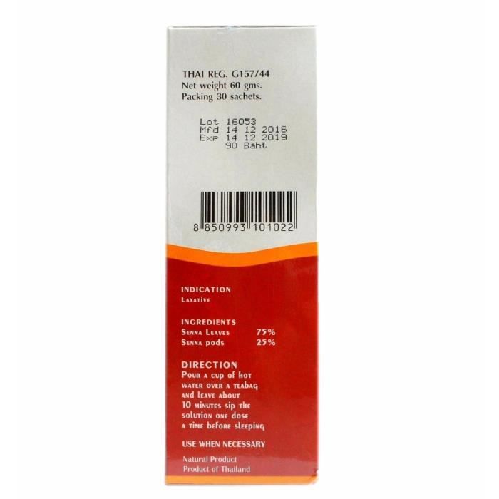 Infusion Naturelle aux feuilles et Gousses de Séné x 30 sachets