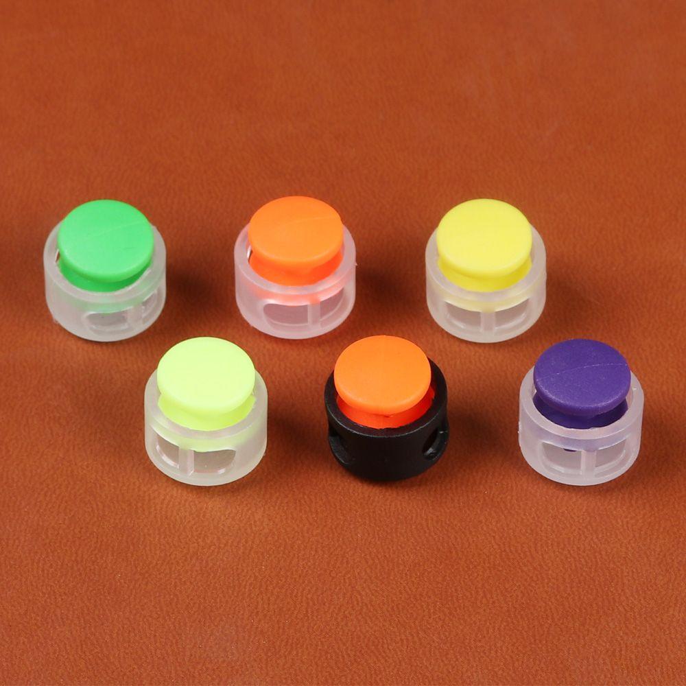 10pcs 17*16mm Sportswear Accessories Double Holes Plastic Stopper Cord Lock Bean Toggle Clip Apparel Shoelace