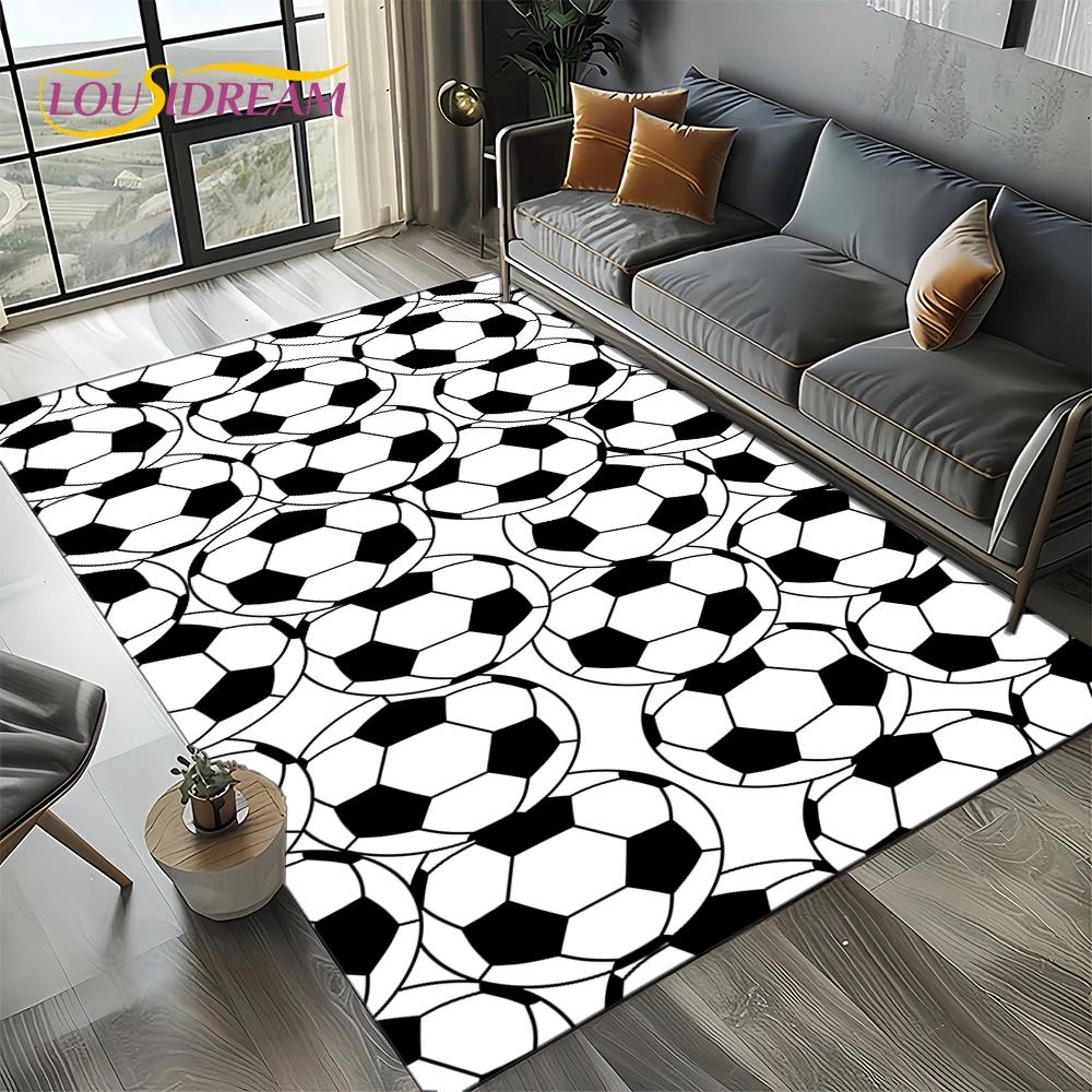 Football Field Soccer Sport 27 Style Carpet Rug for Living Room Bedroom Home Sofa Decoration,Kids Area Rug Non-slip Floor Mat