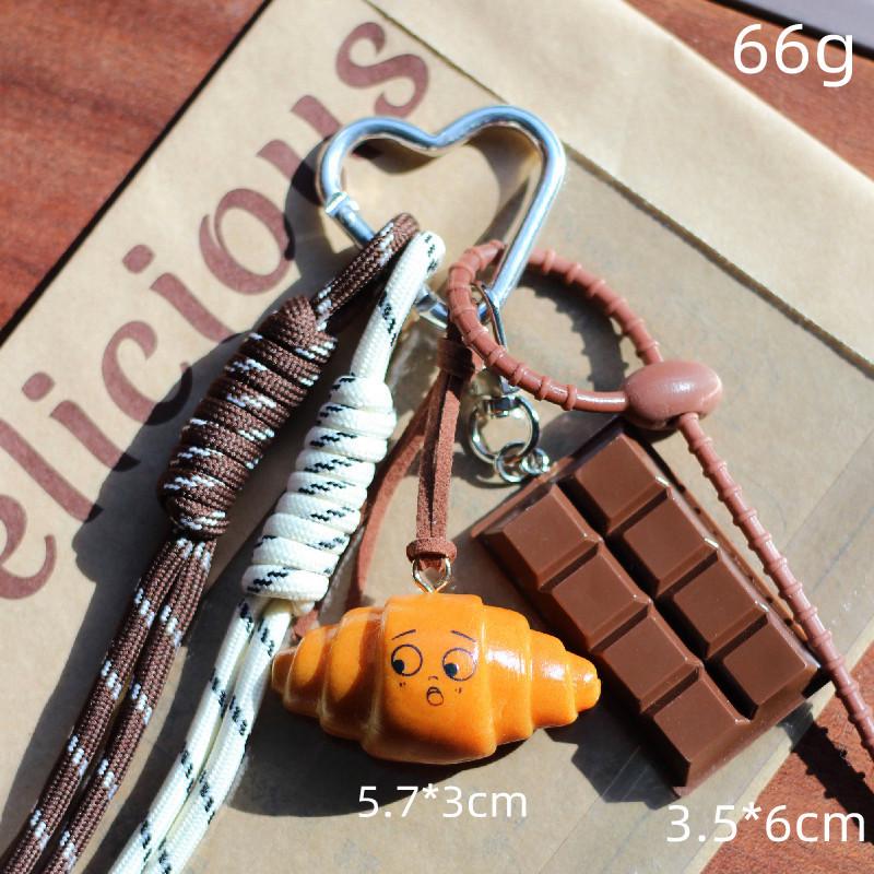 INS-Stil Miu Serie Alkalisches Wasser Brottasche - Niedlicher Schokoladenanhänger Schmuck Schlüsselanhänger