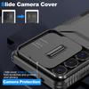 Hybrid Armor Shockproof Case For Samsung Galaxy S26 Ultra S25 FE Edge S24 Plus S23 Sliding Push Window TPU Frame Plastic Cover