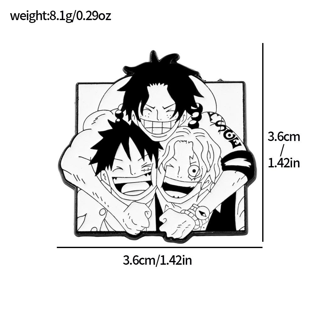 Японская мультфильм-аниме ONE PIECE металлический значок Король мореплавания Луффи Чоппер эмалевая брошь брошь памятная