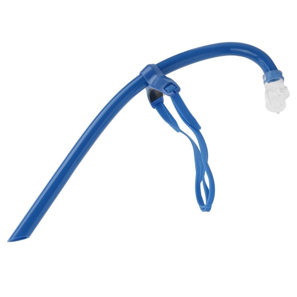 Schwimmen Frontmontierter Schnorchel mit Silikon-Mundstück Schwimmtraining Atemgerät Blau