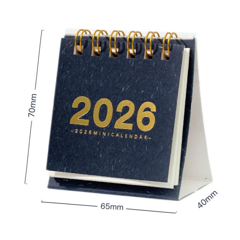 2026 Mini Spiral Bound Refillable Desktop Calendar Business Monthly Schedule Planner For Office Desk Home Modern Minimalist
