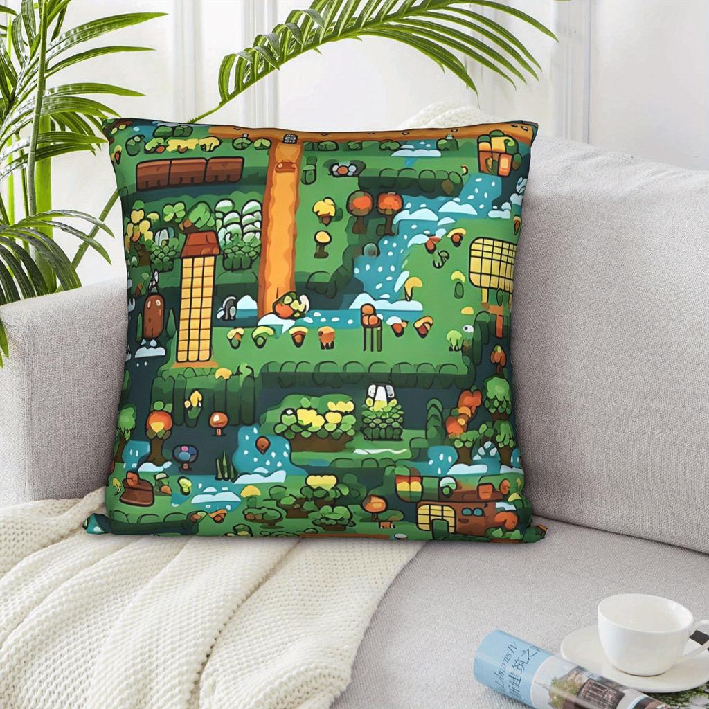 1 Stück Retro-RPG-Kissenbezüge aus den 90ern, mit Pixel-Art, perfekt zur Dekoration Ihres Wohnzimmers, Schlafzimmers oder Sofas. Th