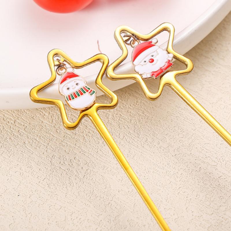 Christmas Dessert Spoon Fork Stainless Steel Cartoon Lovely Santa Gingerbread Man Afternoon Tea Coffee Spoon Fork Christmas Gift