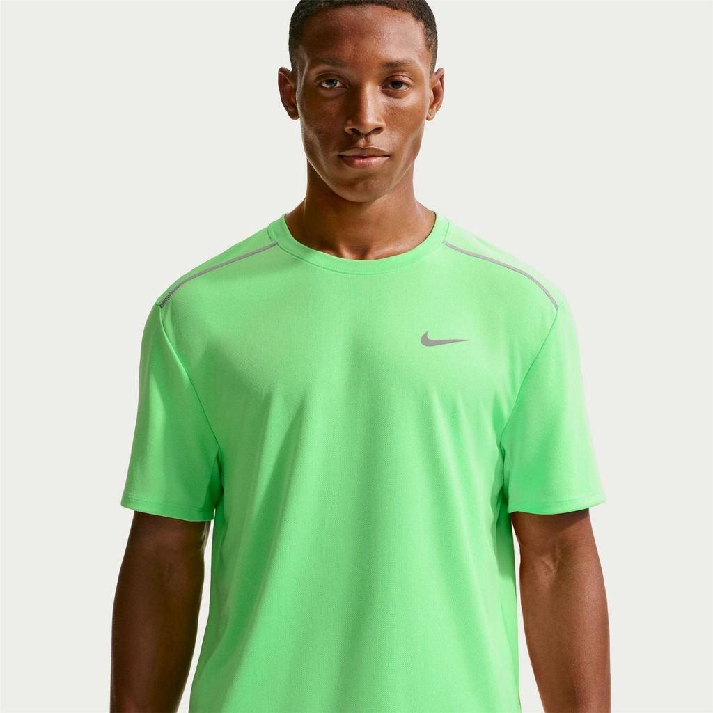 Nike Mens Miler Swoosh Reflective Detail T-Shirt