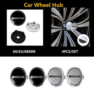 4Pcs/SET 60MM/63MM/68MM Car Wheel Center Hub Caps Emblem Cover For AMG W140 W168 W169 W176 W177 GLS GLB EQC CLS SLK A200 GLK