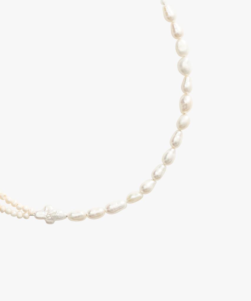 Riomeu Asymmetrical Double-Strand Pearl Necklace : Rioan070