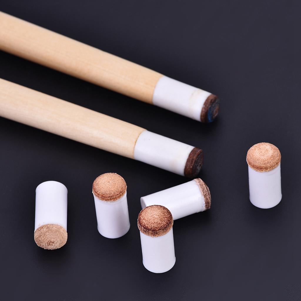 10pcs Billiards Snooker Pool Cue Pole Tip Replacement Parts Tackle Accessory (11mm)