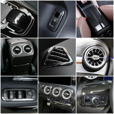 Accesorios interiores para Mercedes Benz Clase A W177 V177 A180 A200 A250 Pieza de consola central de diseño de automóvil Moldura de reacondicionamiento de fibra de carbono