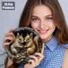 2D Flat Squirrel Aluminum Wall Art Sign, 8x8 Inch Round Rustic Autumn Decor with Pine Cones and Leaves