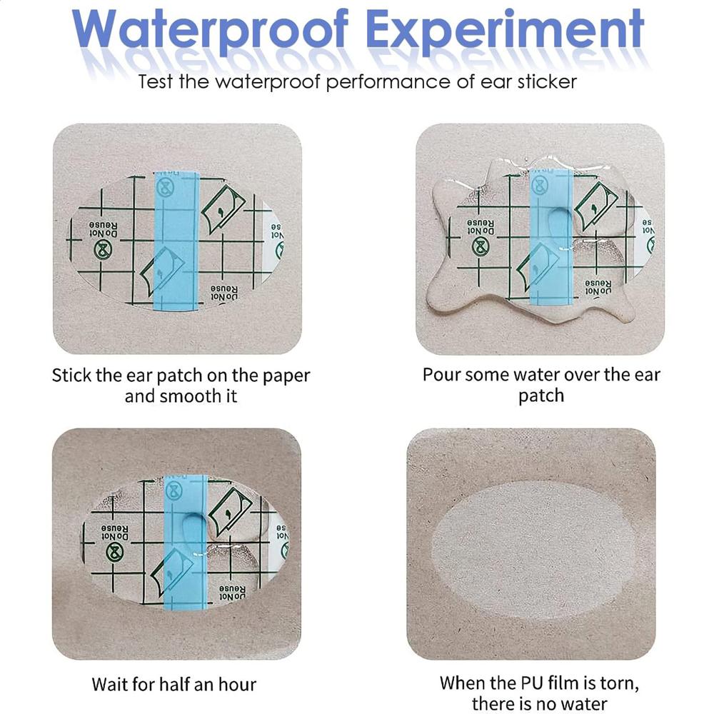 40st Vattentäta Öronklistermärken Engångs Öronkåpor för Simning Dusch Salong Hårvård Färgskydd Skydd Duschmössa Verktyg