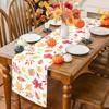 OWENIE Fall Table Runner for Kitchen Dining Table, Thanksgiving Autumn Printed Harvest Pumpk Maple Leaves Textured Fabric Halloween Holiday Home