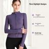 Women's Slim Fit Quick-Dry Zip-Up Yoga Top - Long Sleeve & Bare Feel