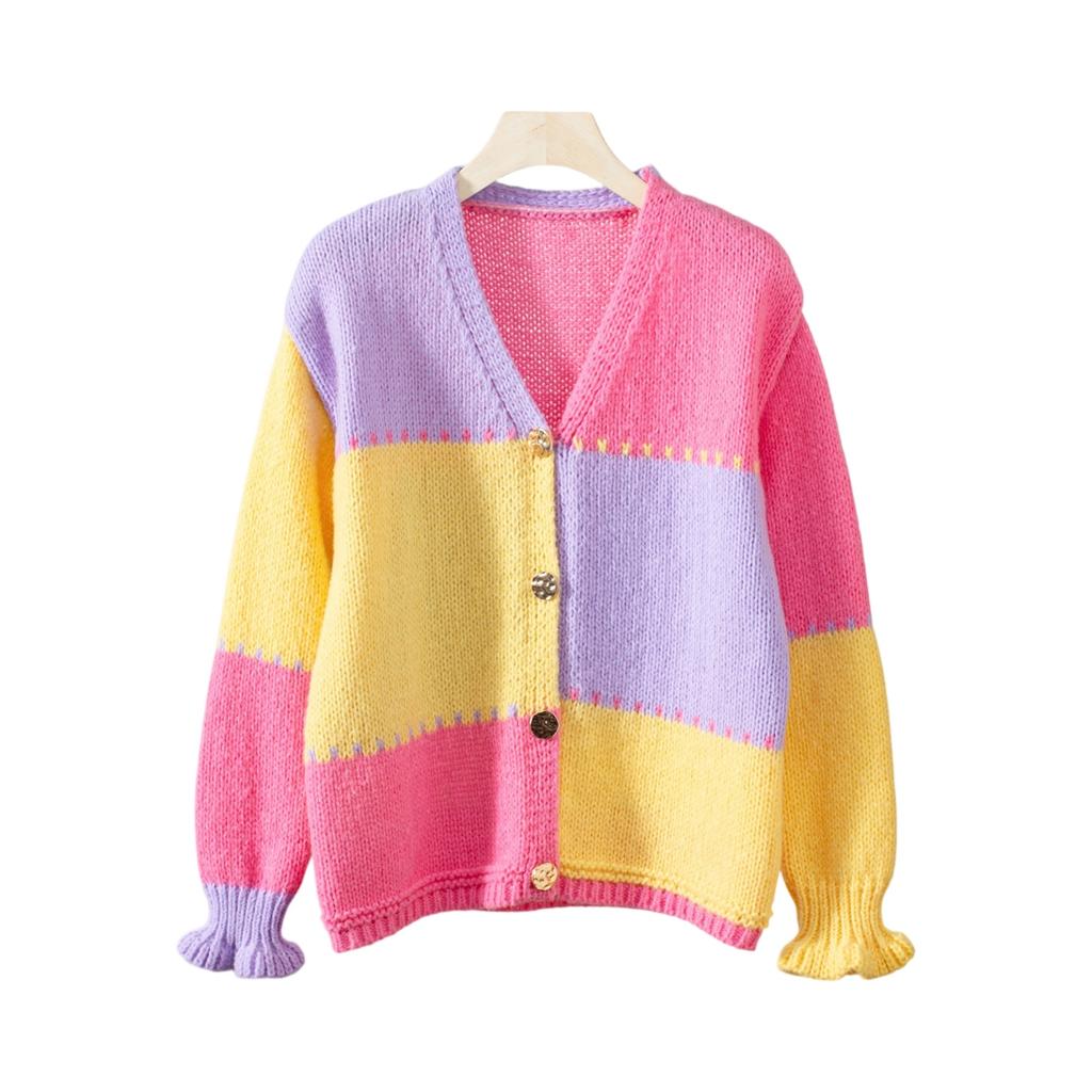 Casual Minimalist Cardigan Knit Outerwear For Women