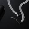Jinrongxing 925 Silver European & American Style Creative Woven Chain Unisex Necklace