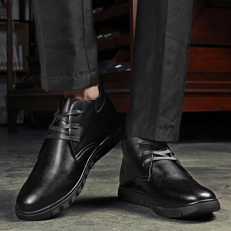 Autumn and Winter Men's Shoes Genuine Leather Soft Sole Soft Leather Breathable Casual Shoes Men's Flat Business Soft Calfskin Shoes