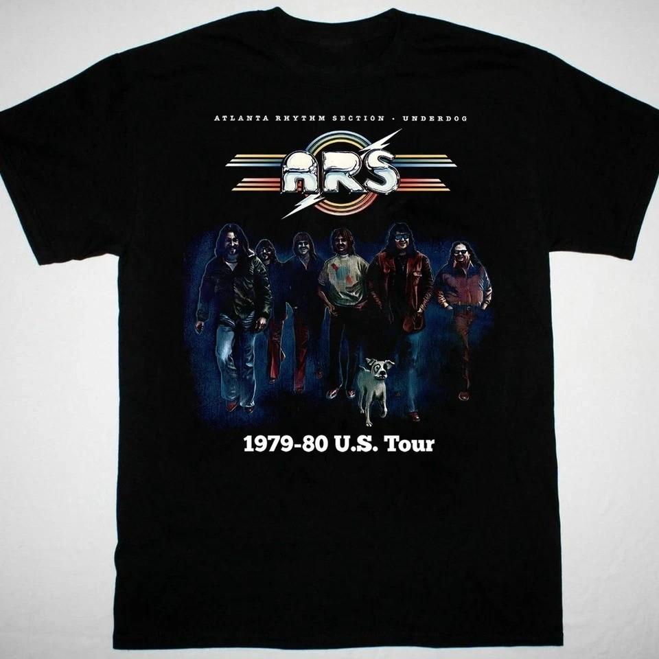 Atlanta Rhythm Section Группа 1979 Тур по США ЧЕРНАЯ ФУТБОЛКА ПОЛНЫЙ Размер S-5XL Унисекс Футболка S