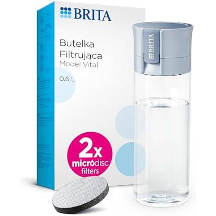 Bouteille filtrante BRITA Vital - Bleu clair - Filtre le chlore - Les impuretés organiques