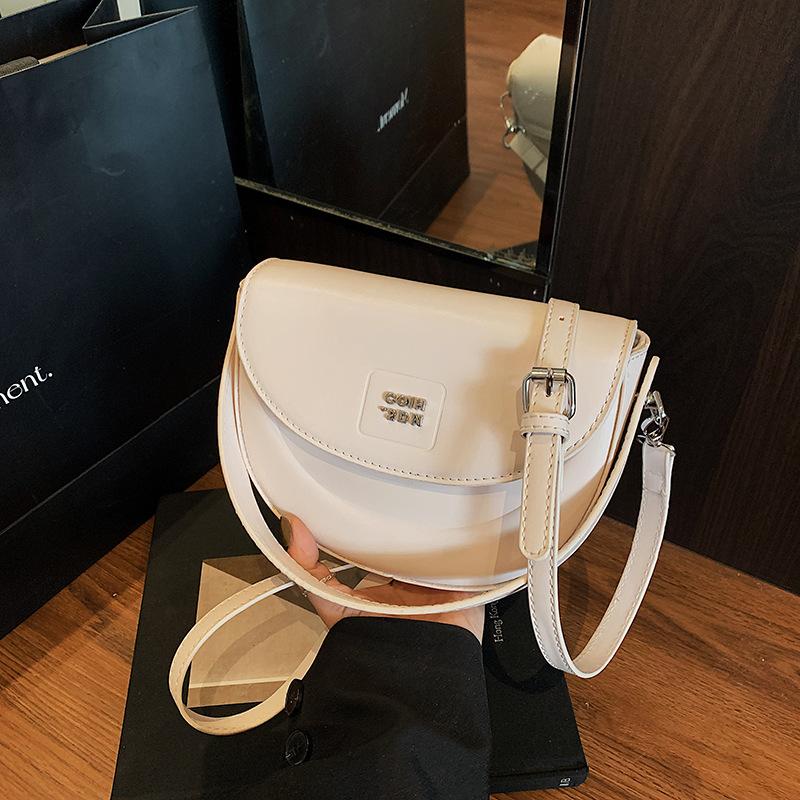 Summer niche texture handbag small bag women's 2025 new simple saddle bag versatile shoulder messenger bag
