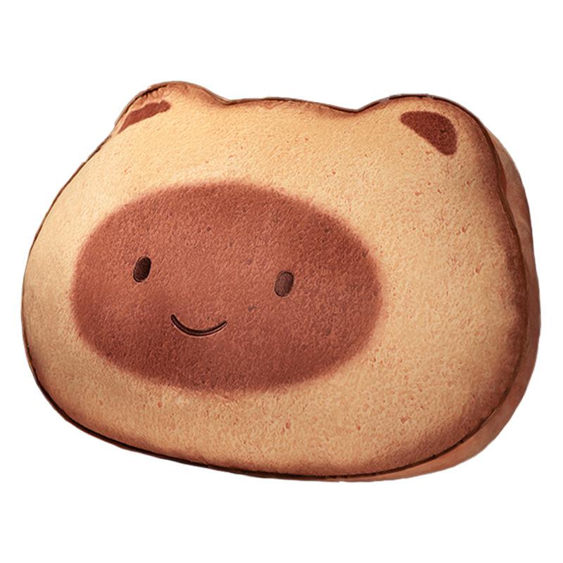 Cartoon Toast Capybara Hüftplüschtier Kätzchenpuppe Heimsofa Kissen Kissen Mädchen Stoffpuppe