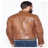 NOORA Mens Tan Brown Leather Jacket | Brown Motorcycle Jacket | Classical Western Jacket