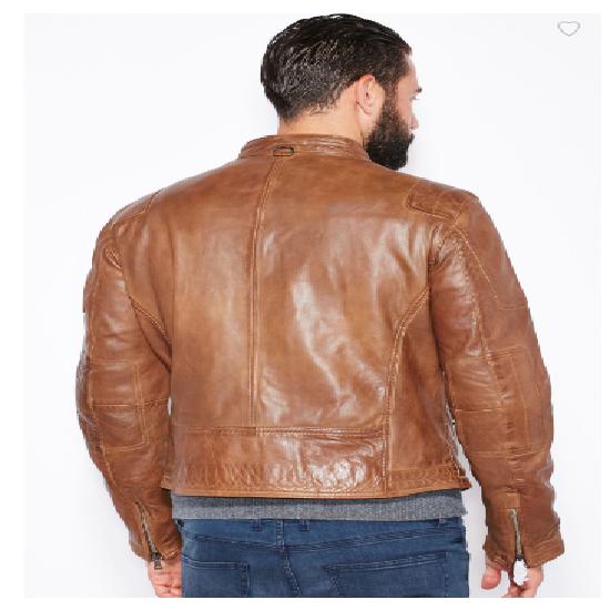 NOORA Mens Tan Brown Leather Jacket | Brown Motorcycle Jacket | Classical Western Jacket