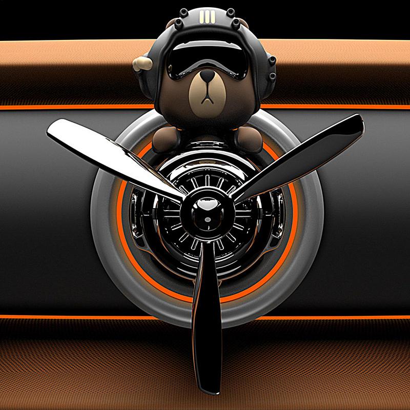 Bear Car Air Freshener Cute Diffuser Rotating Propeller Outlet Vent Fresheners Automotive Air Fresheners Car Accessories