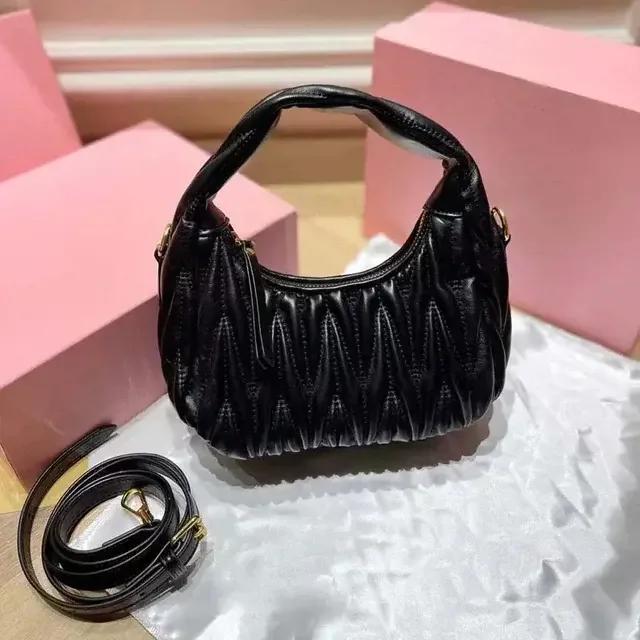 

Женская сумка-тоут из кожи с тиснением и складками, дизайнерская сумка через плечо, повседневная женская сумка через плечо в стиле вечеринки