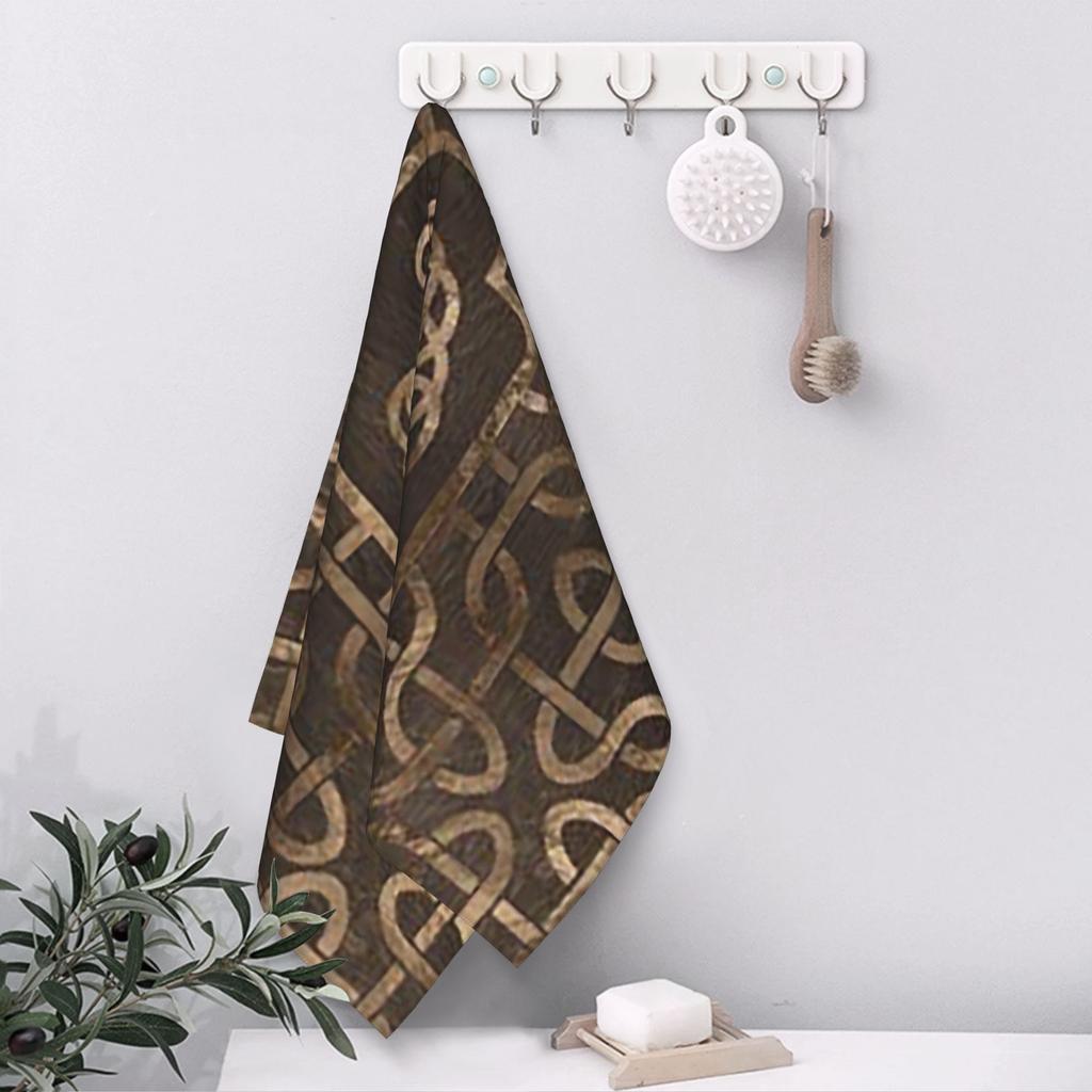 Tree of life -Yggdrasil onCelticPattern Soft Face Towel Quick Dry Pool Bath Cotton Towels Absorbent Quick