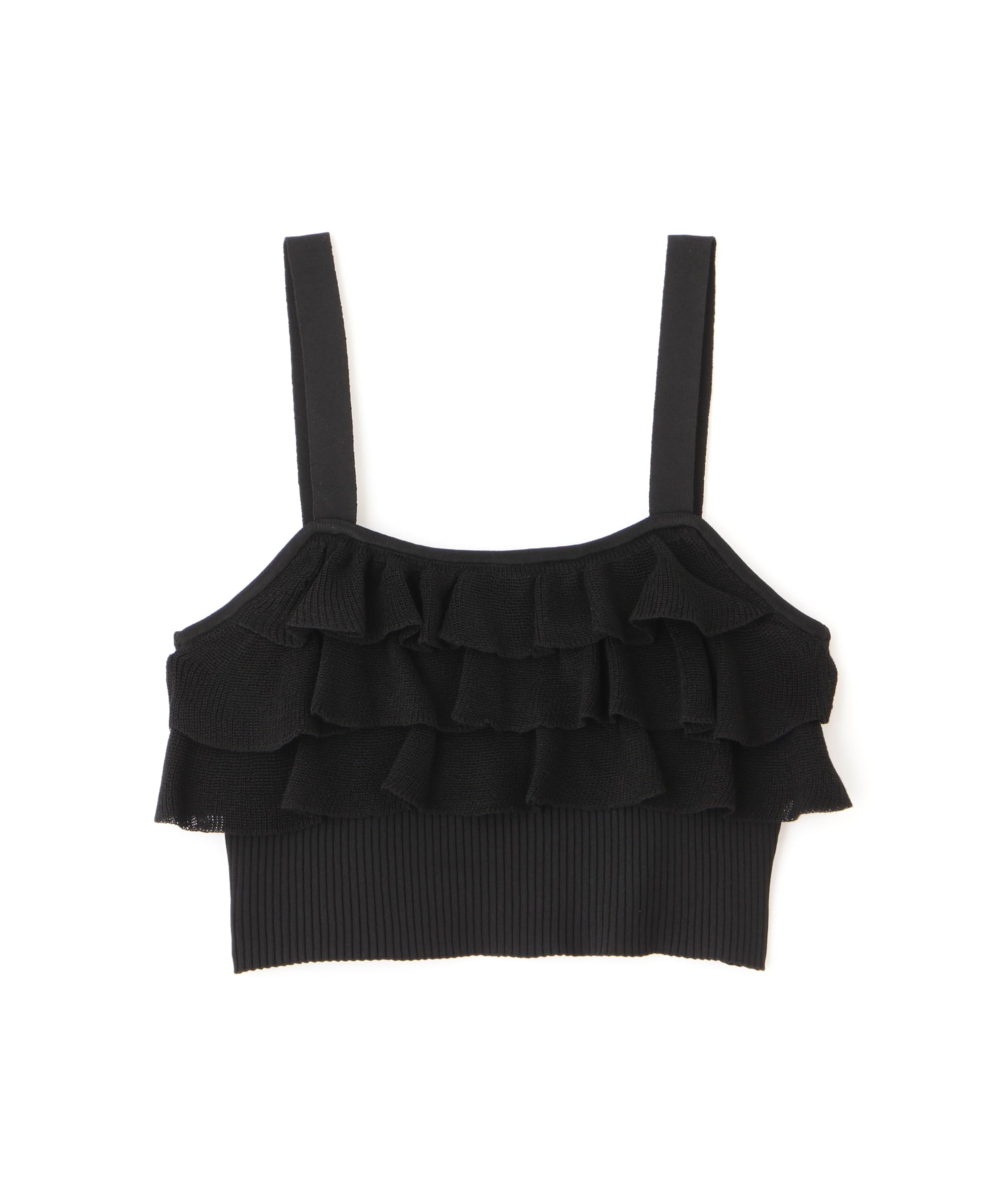 

N Natural Beauty Frill Bustier Black Basic Women s Sweater, чёрный