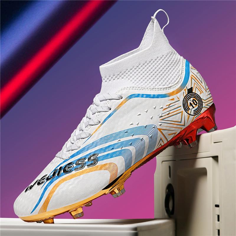 Chaussures de football à semelle plaquée or pour la Coupe du Monde, étudiants masculins, adultes, jeu sur gazon, chaussures d'entraînement à crampons pour femmes, taille 3.