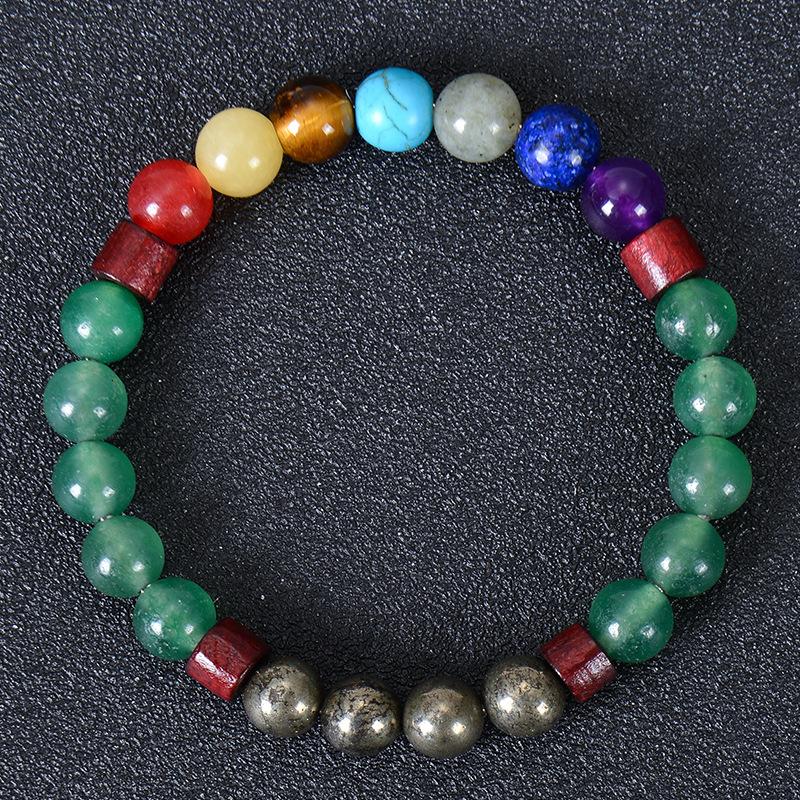 Natural Stone Bracelets Women Healing Amethyst Zircon 7 Chakra Beads Bangles Yoga Stone Gift for Couple Items  Gift