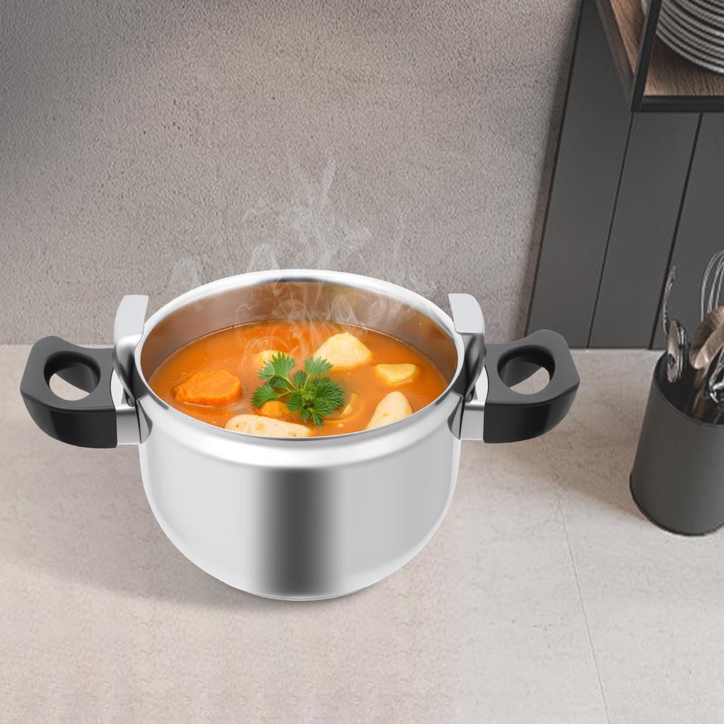 7L Stainless Steel Pressure Cooker, 60Kpa High Pressure,7.4 Quart Capacity, Silver 201 Stainless Steel Pot, Pressure Stewing Pot