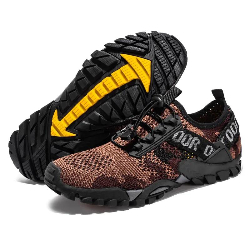 Cross-border men's shoes 2025 new breathable quick-drying wading shoes camouflage mesh mountaineering shoes outdoor creek shoes