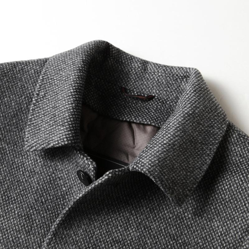 Autumn and Winter Lapel Off Duck Down Liner Light Luxury Business Double-sided Woolen Thermal Jacket