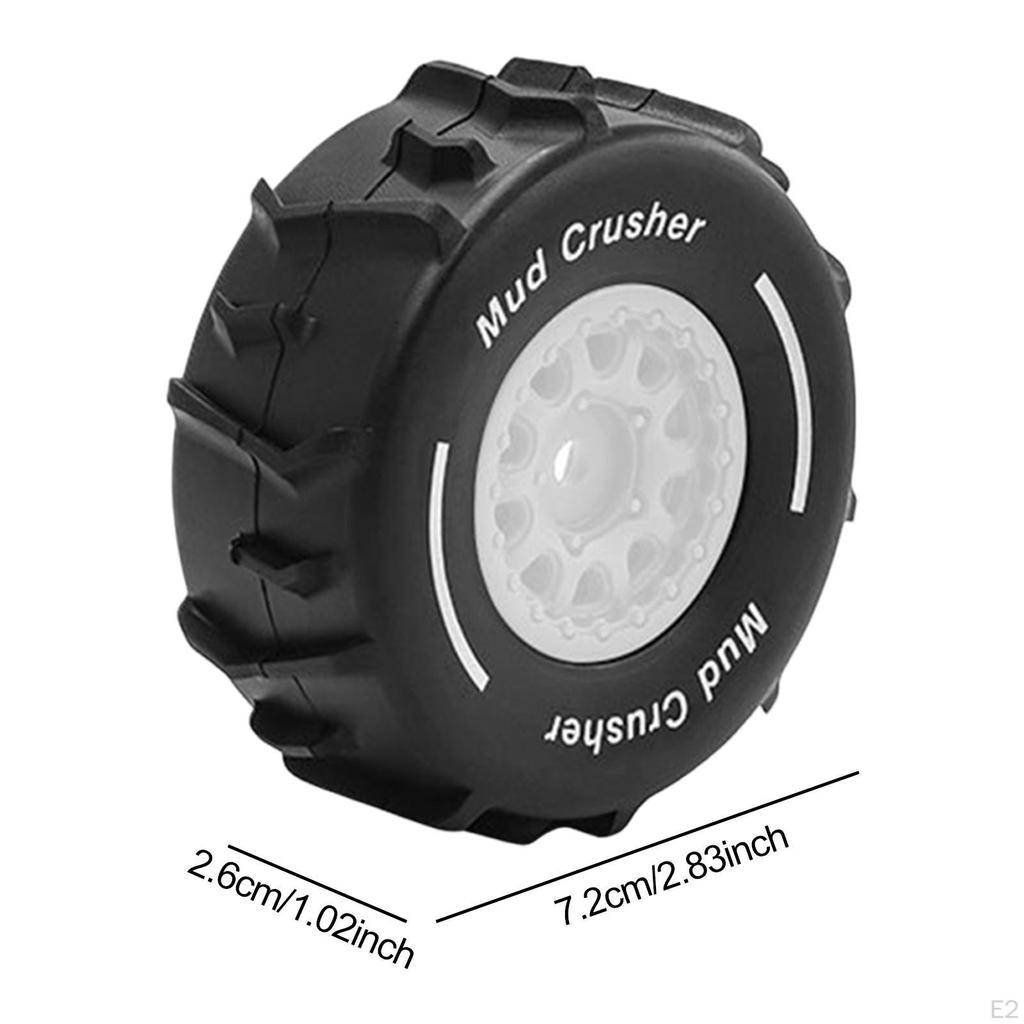 4 Pieces 1/16 RC Car Tires Replacement Repair Parts Sturdy Stylish Water Tire Set Float Wheels