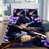 Anime Solo Leveling Copripiumino Federa Set Biancheria da Letto Adulto Ragazzo Ragazza Decorazione Camera da Letto Regalo per Bambini Singolo Matrimoniale Taglia Grande