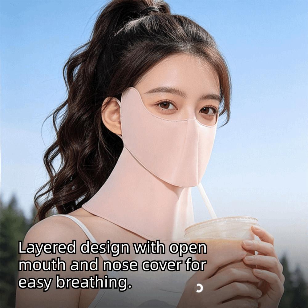 Breathable Ice Silk Mask Summer Face Gini Mask Adjustable Sunscreen Mask  Riding