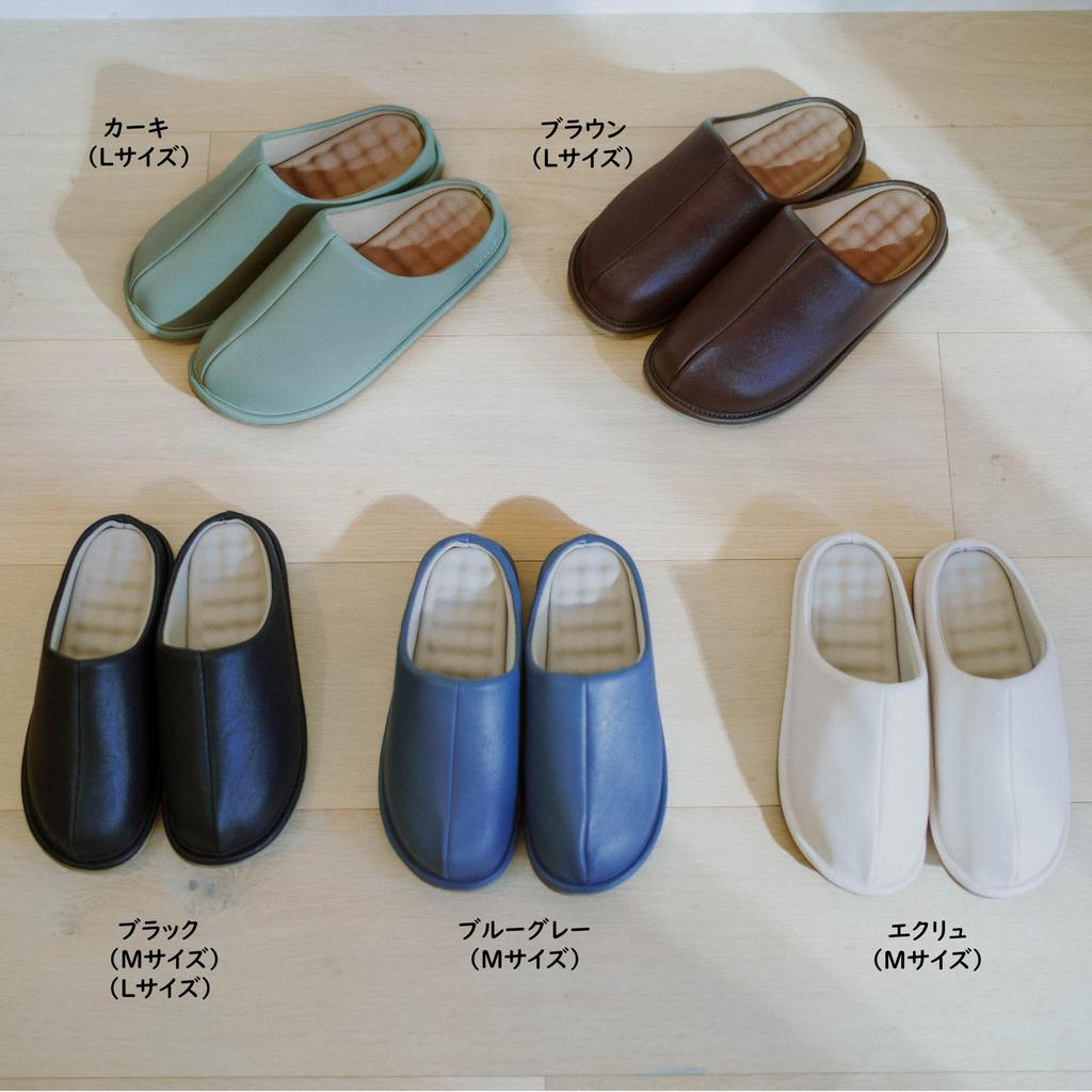 Easy To Walk In Stylish Winter Blue and Sizes Supervised by Sapporo Room Indoor Great for Guests [Gyupa] Comfortable, [Nippon Slippers] [Core Feel]