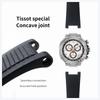 Soft Silicone Rubber Watchband For Tissot T-Race T141.417A Moto GP Strap Men Sport Series Black Watch Band Bracelet