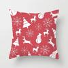 Merry Christmas Snowman Santa Claus Elk Print Pillowcase Xmas Decorativer Polyester Sofa Pillow Cover 45X45Cm Fundas De Cojin
