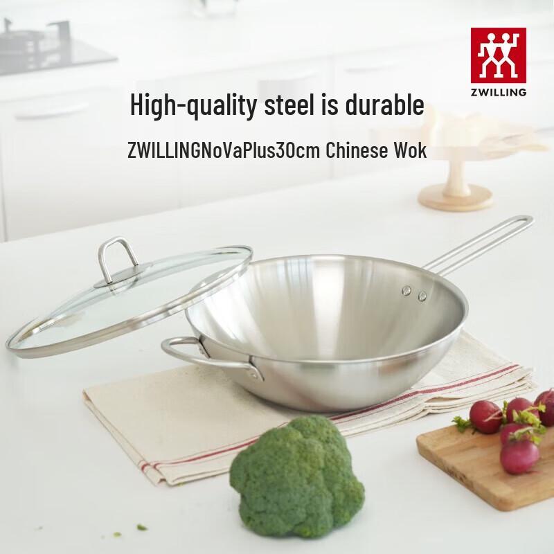 Zwilling Nova Plus 30cm 304 Stainless Steel Wok