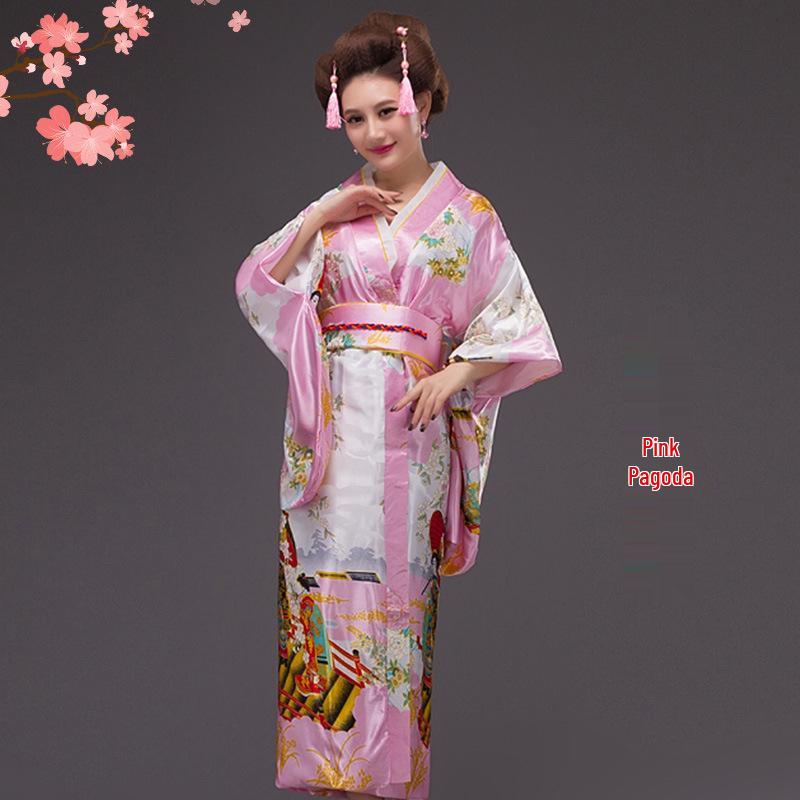 Japanischer Kimono in Übergröße: Traditionelles Damen-Performance-Kostüm & Kulinarische Uniform