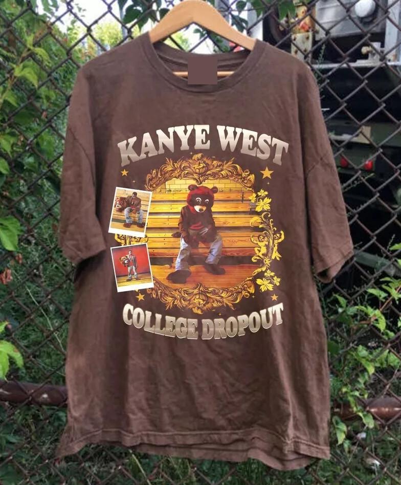 

Канье Уэст Для Мужчин Женщин Унисекс Футболка Коричневая S-5XL Короткий Рукав KN360 Унисекс Футболка S