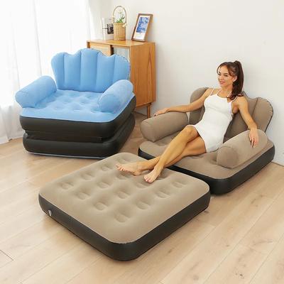 Sofá cama inflable multifuncional, sillón perezoso para adultos con diseño cinco en uno, muebles para el hogar, sofás para sala de estar, conjuntos plegables