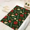 1Pc Christmas Candy Cane Rug Office Carpet Indoor Outdoor Doormat Nonslip Soft And Comfortable Living Room Christmas Halloween Gift D91815