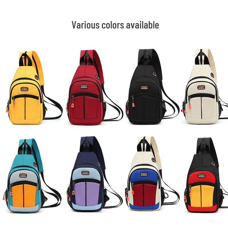 Unisex Multifunctional Chest Bag: Wear As Double-shoulder, Single-shoulder, or Crossbody; Versatile Small Niche Design.